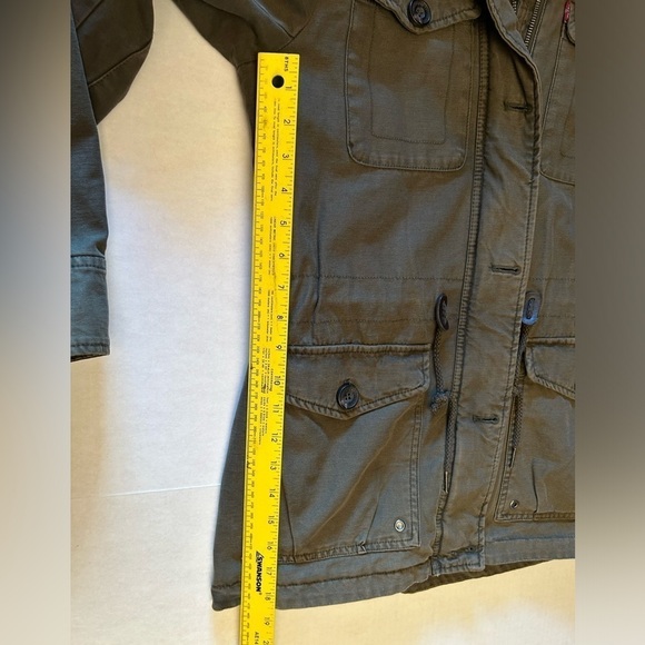 Levi’s Hooded Military Army Green Jacket from Nordstroms Sz-M Q10 - Picture 12 of 13